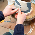 Richard Phethean in his workshop, 2017
